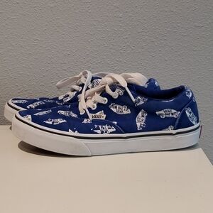 VANS LOGO SNEAKERS. SZ 4 YOUTH